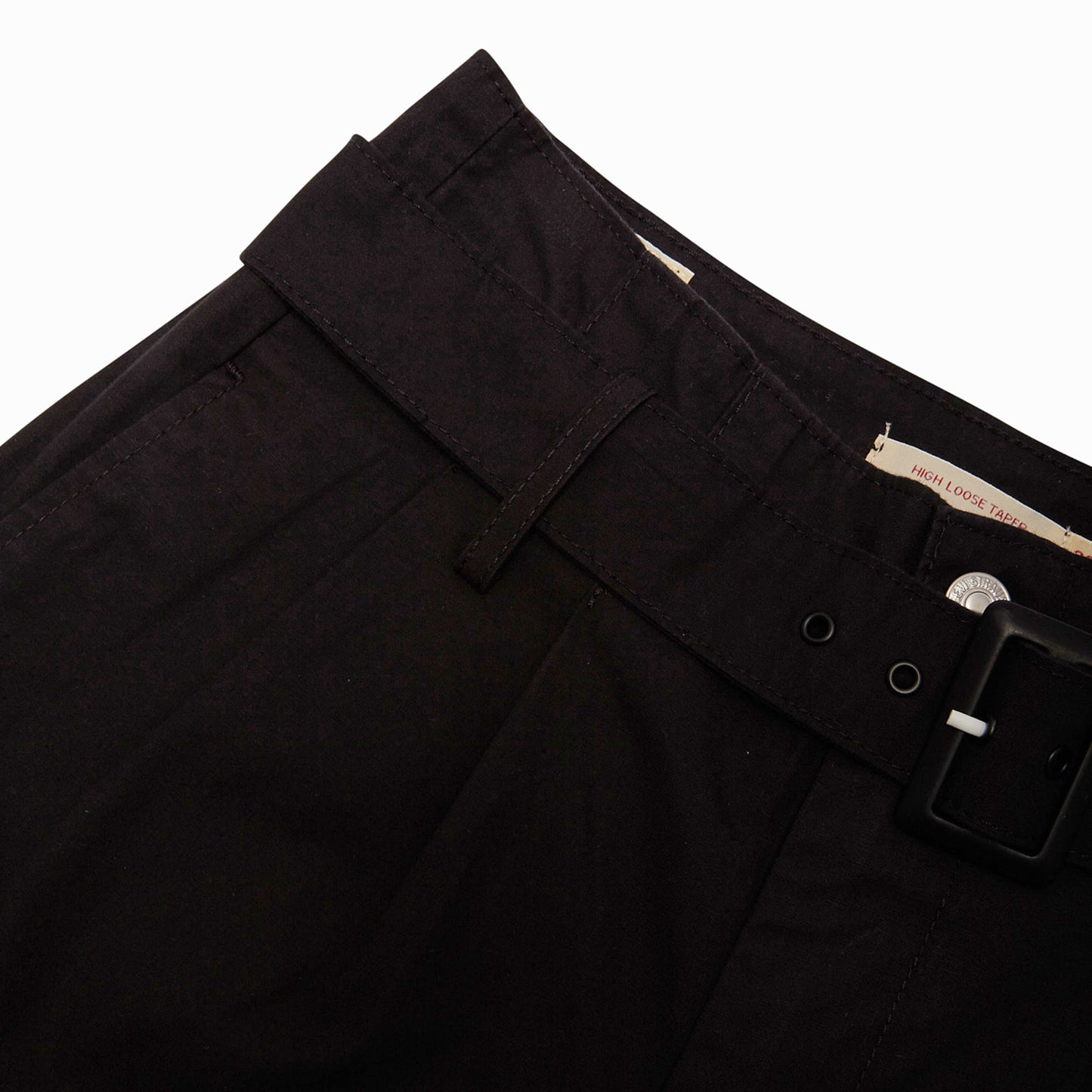 Levi's® 黑色上闊下窄高腰鬆身休閒褲 | 女裝