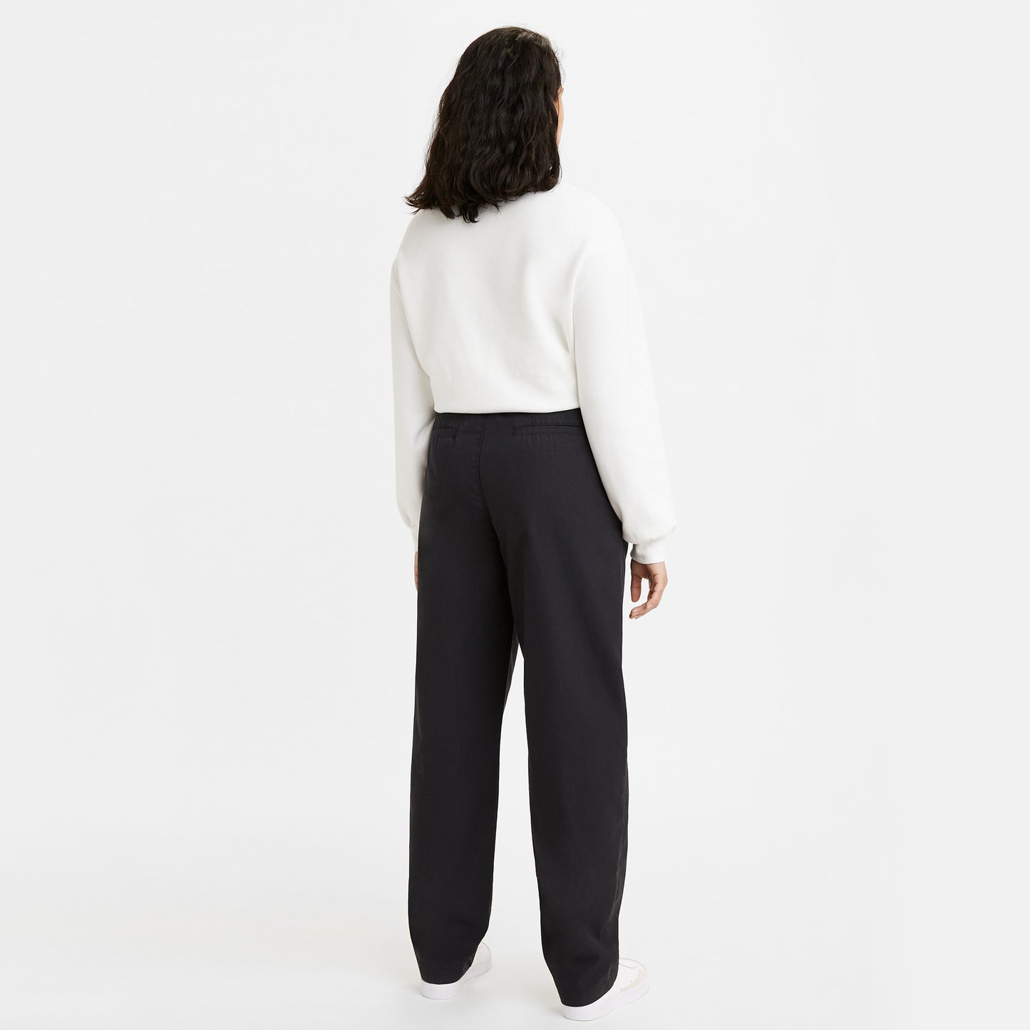 Levi's® 黑色上闊下窄高腰鬆身休閒褲 | 女裝