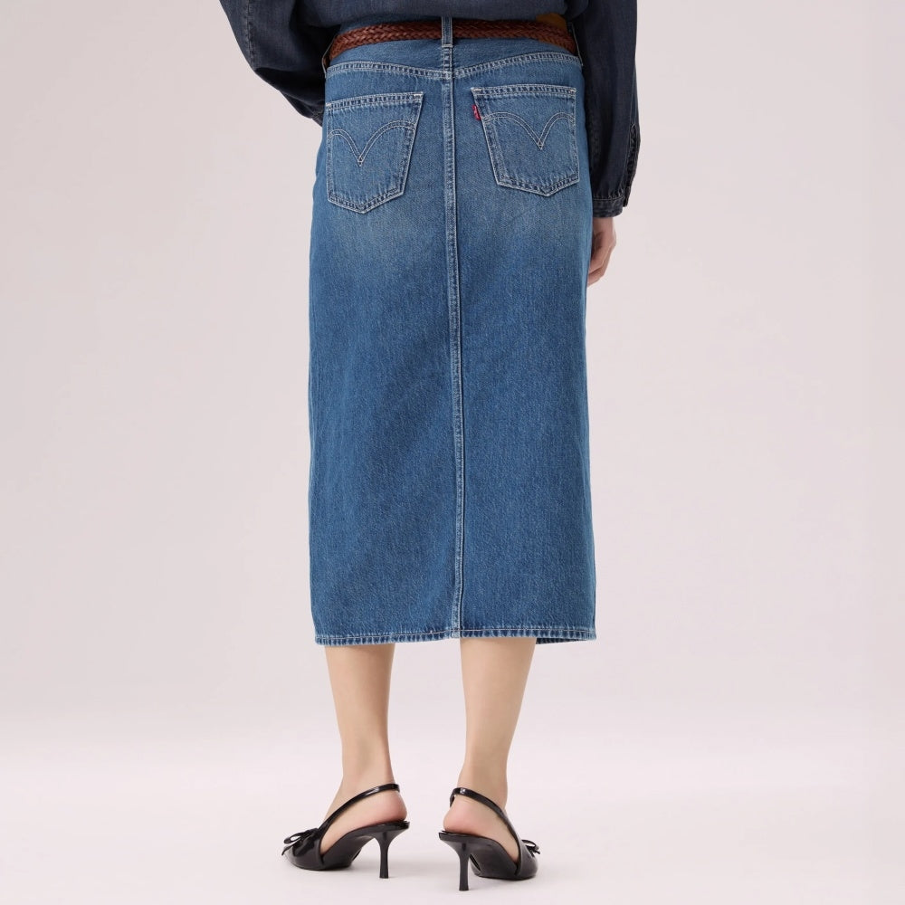  levi's® performance cool 涼感直筒牛仔裙 | 女裝 006RC000124- Indigo – Levi's 香港