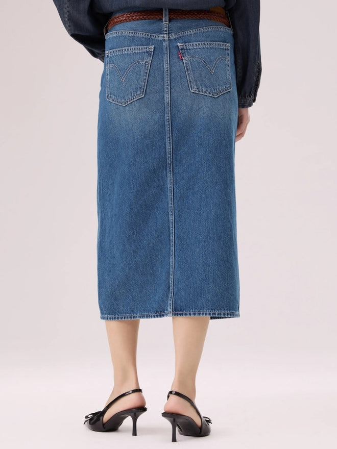  levi's® performance cool 涼感直筒牛仔裙 | 女裝 006RC000124- Indigo  – Levi's 香港