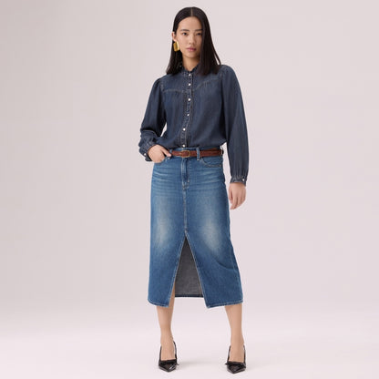  Levi's® 靛藍 Tencel 西部恤衫 | 女裝