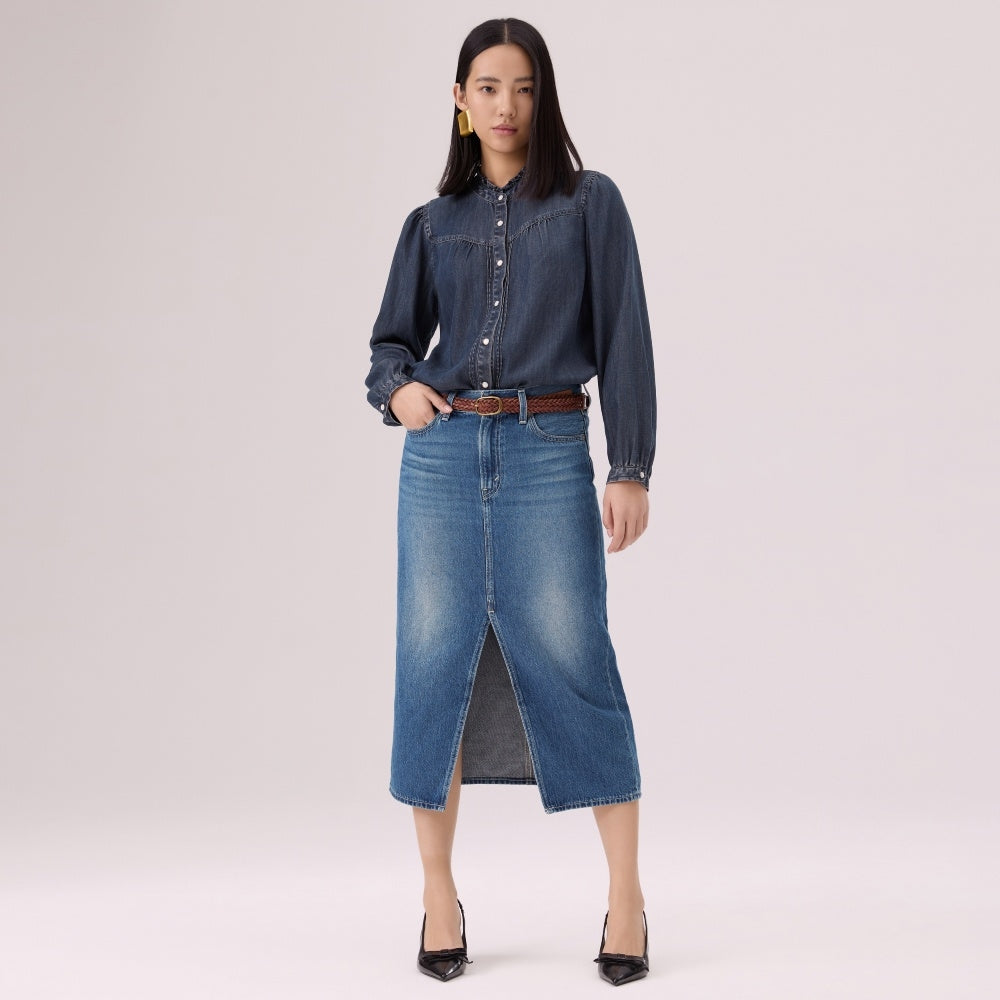 levi's® indigo tencel western shirt 006QH0001XS- Dark Wash – Levi's Hong Kong