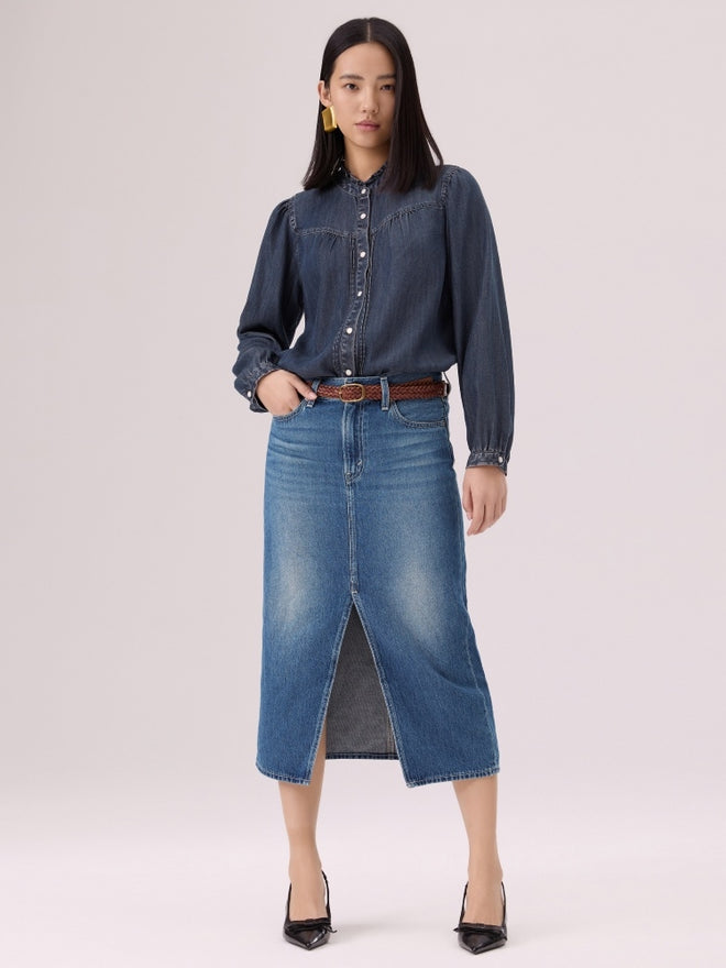 levi's® indigo tencel western shirt 006QH0001XS- Dark Wash  – Levi's Hong Kong