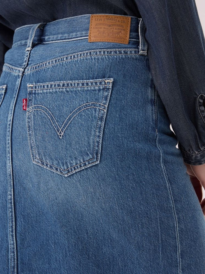  levi's® performance cool 涼感直筒牛仔裙 | 女裝 006RC000124- Indigo  – Levi's 香港