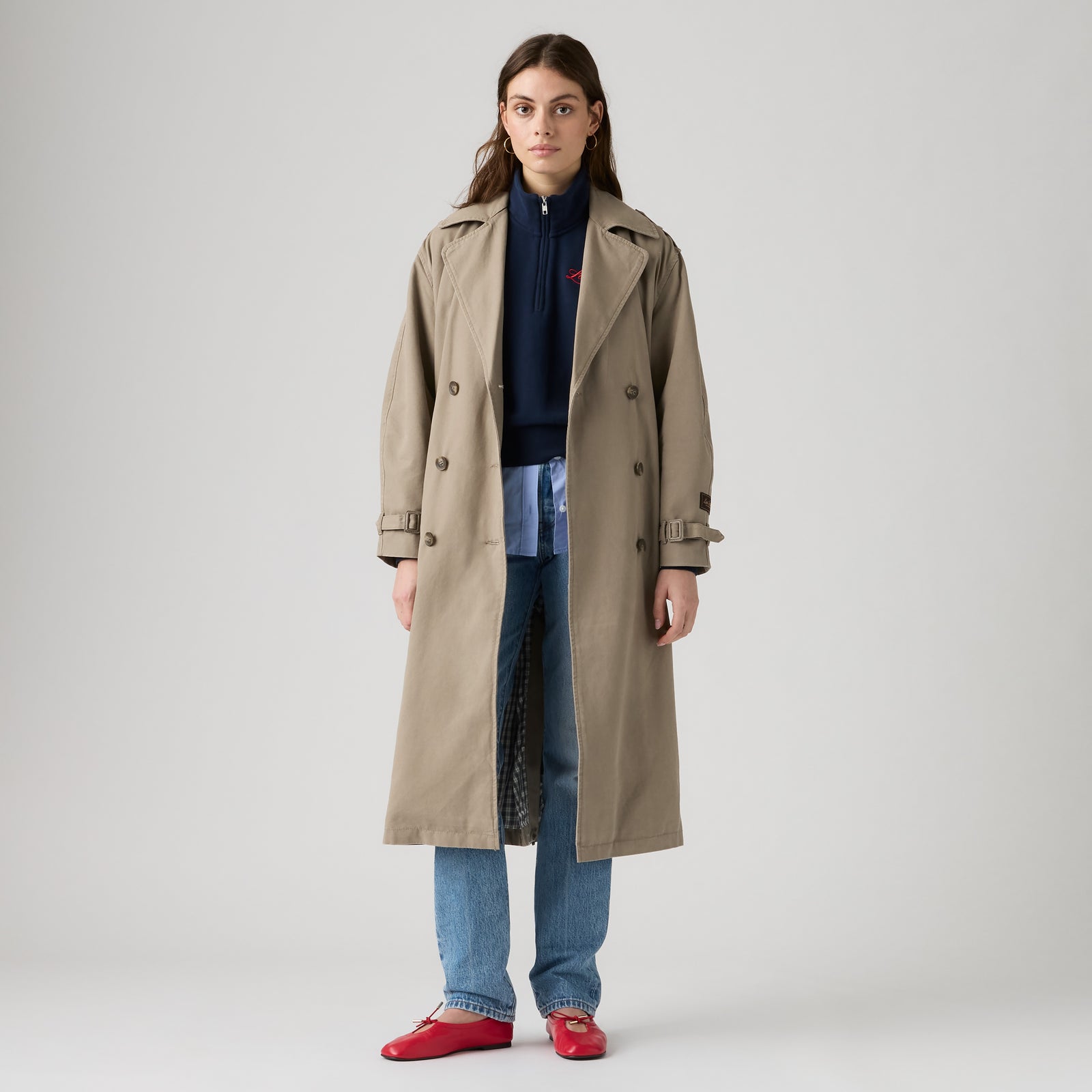 rosé朴彩英同款 levi's® serena 風衣 | 女裝 006RW0004XXS- Fallen Rock - Brown – Levi's 香港