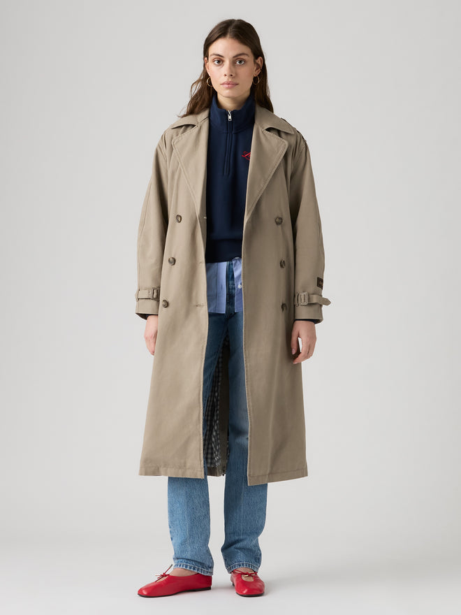 rosé's style levi's® women's serena trench coat 006RW0004XXS- Fallen Rock - Brown  – Levi's Hong Kong