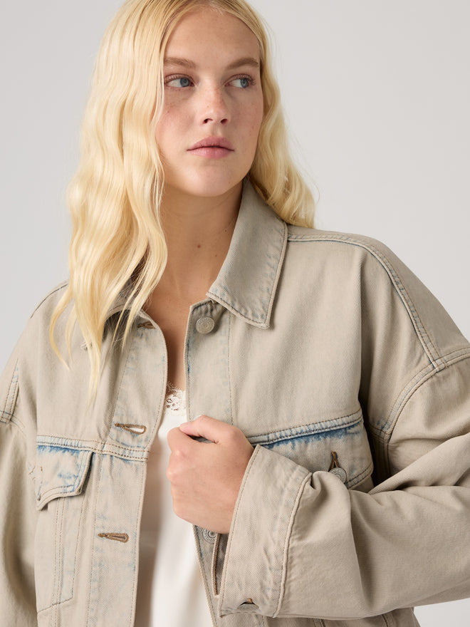 rosé's style levi's® women's loose crop trucker jacket 0089L0017XXS- New Hire Trucker - Light Wash  – Levi's Hong Kong