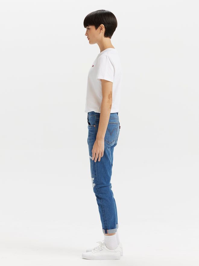 levi’s® women's boyfriend mid-rise tapered jeans 1988703882427 Indigo  – Levi's Hong Kong