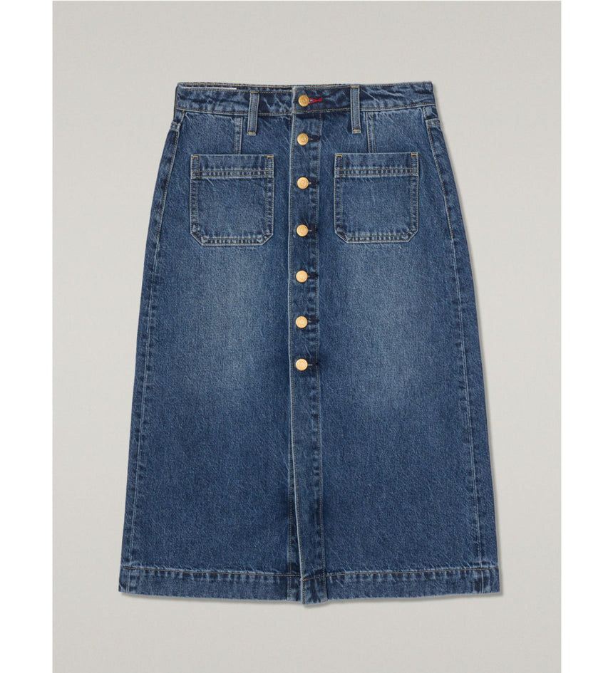 levi's® 鈕扣前開叉牛仔短裙 | 女裝 006JO000125- Indigo – Levi's 香港