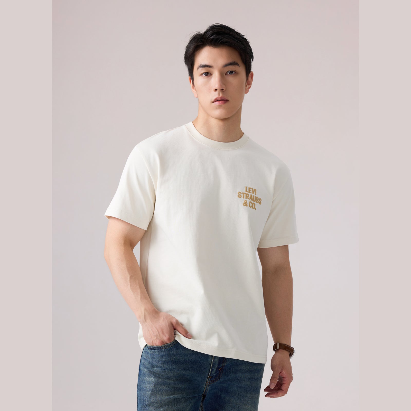 levi's® chest logo relax fit tee 006Q00000M- White – Levi's Hong Kong