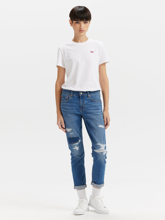 levi’s® women's boyfriend mid-rise tapered jeans 1988703882427 Indigo  – Levi's Hong Kong