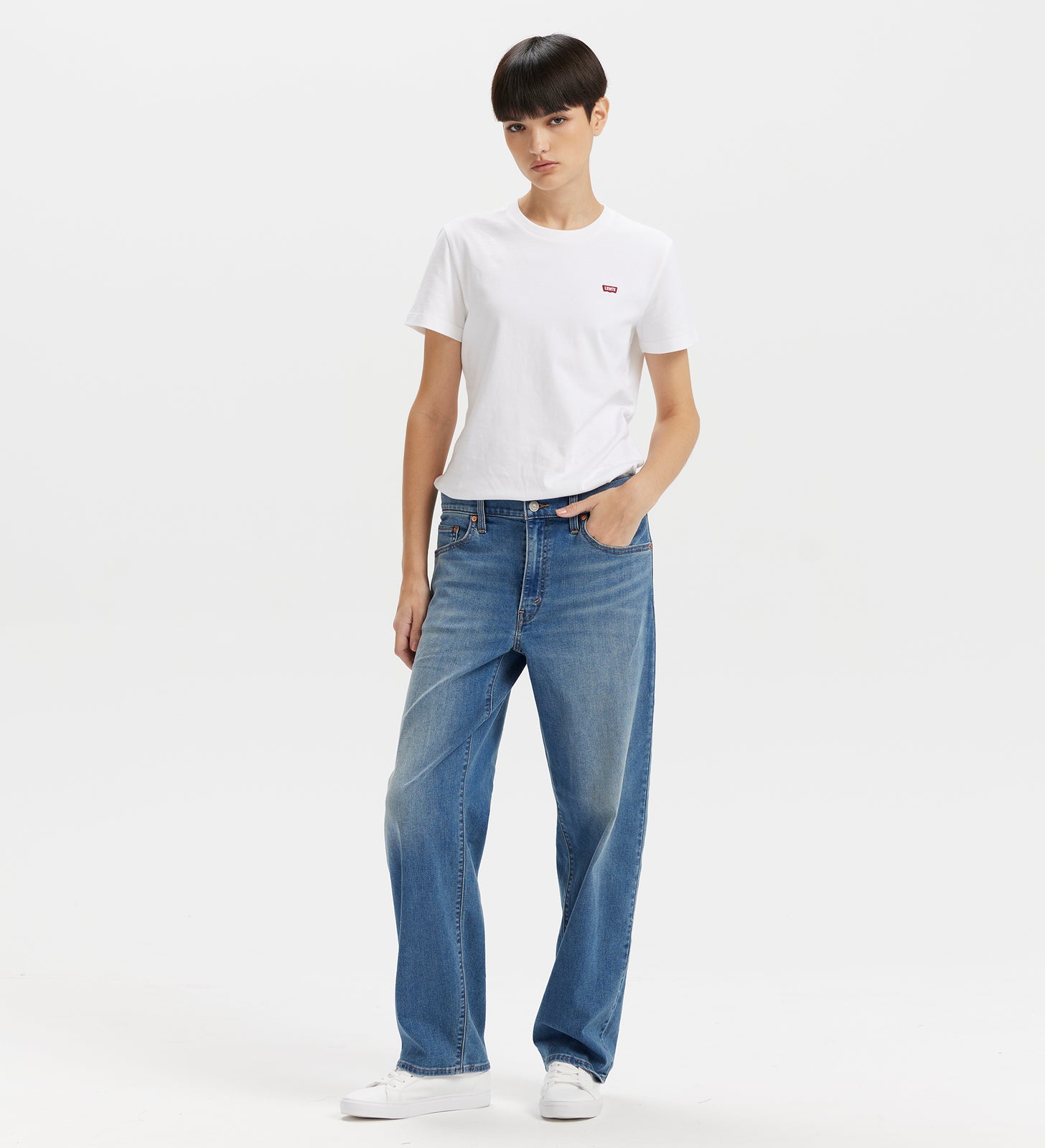 levi’s® baggy dad 中腰寬鬆直筒牛仔褲  | 女款 A349400732330 Indigo – Levi's 香港