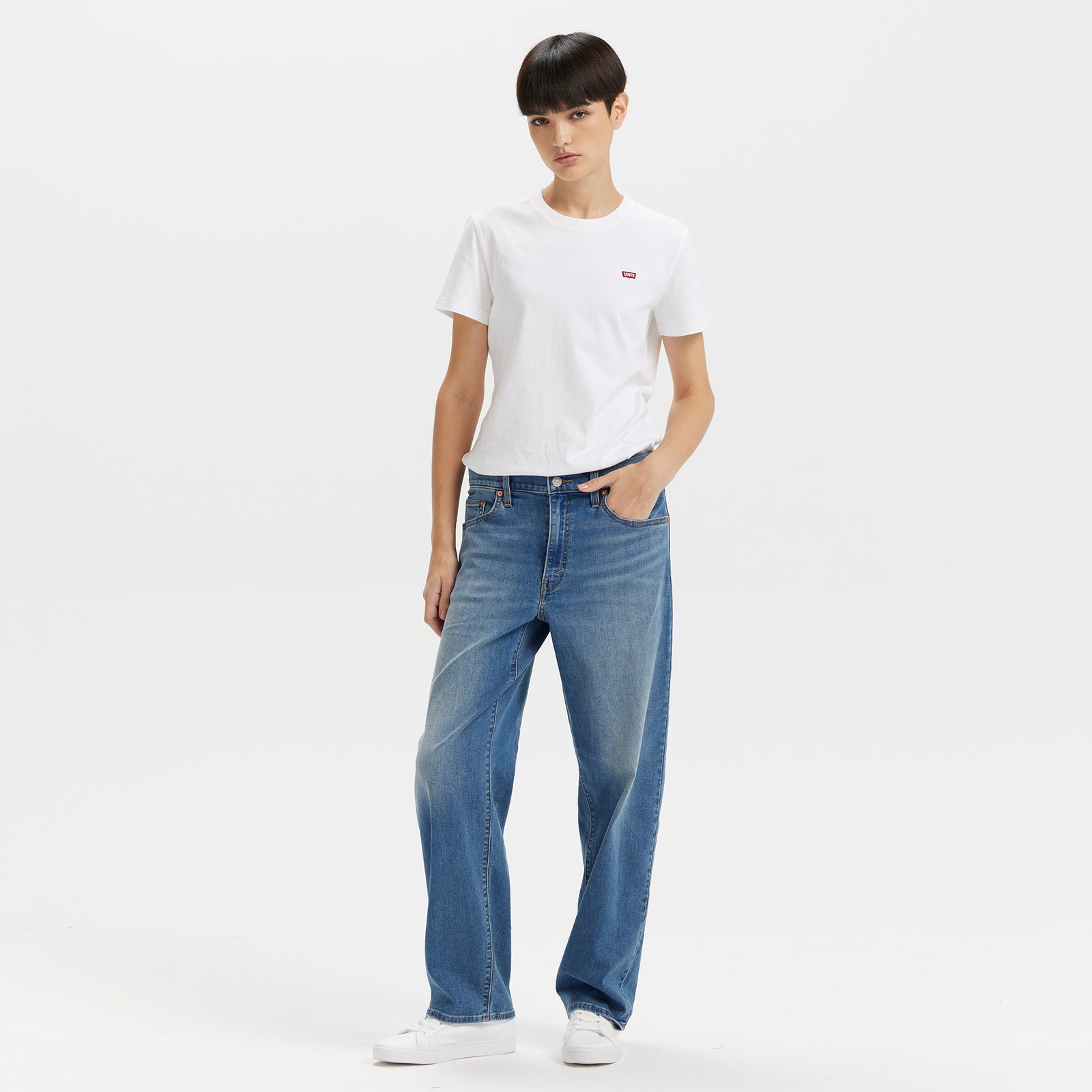 levi’s® women's baggy dad mid-rise straight jeans A349400732330 Indigo – Levi's Hong Kong