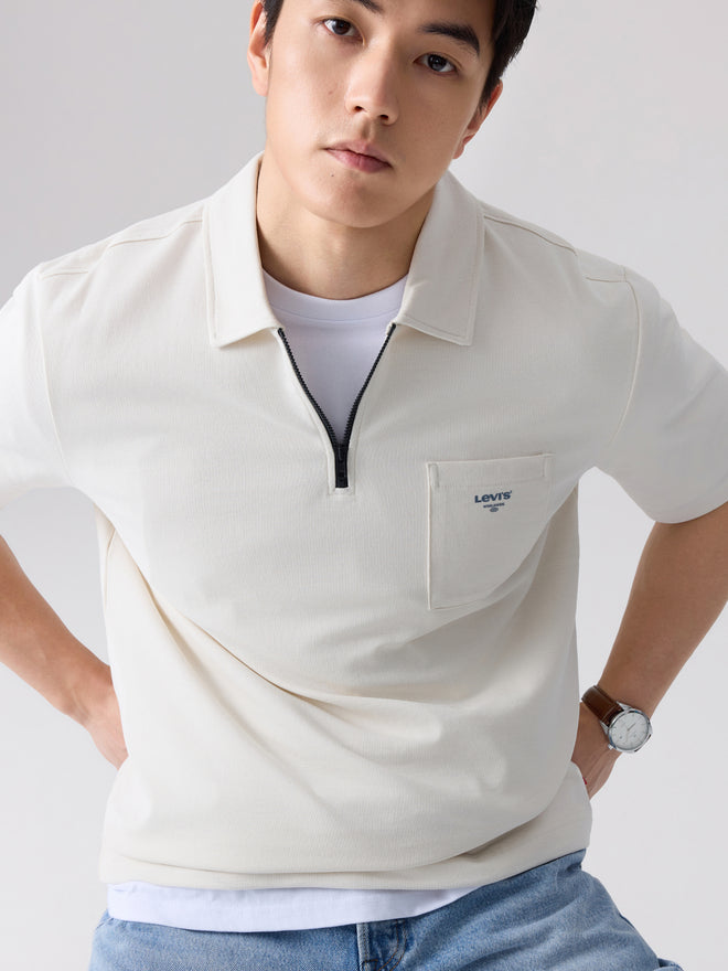 levi's® sorona® cooling pique relax polo 006P10000S- White  – Levi's Hong Kong