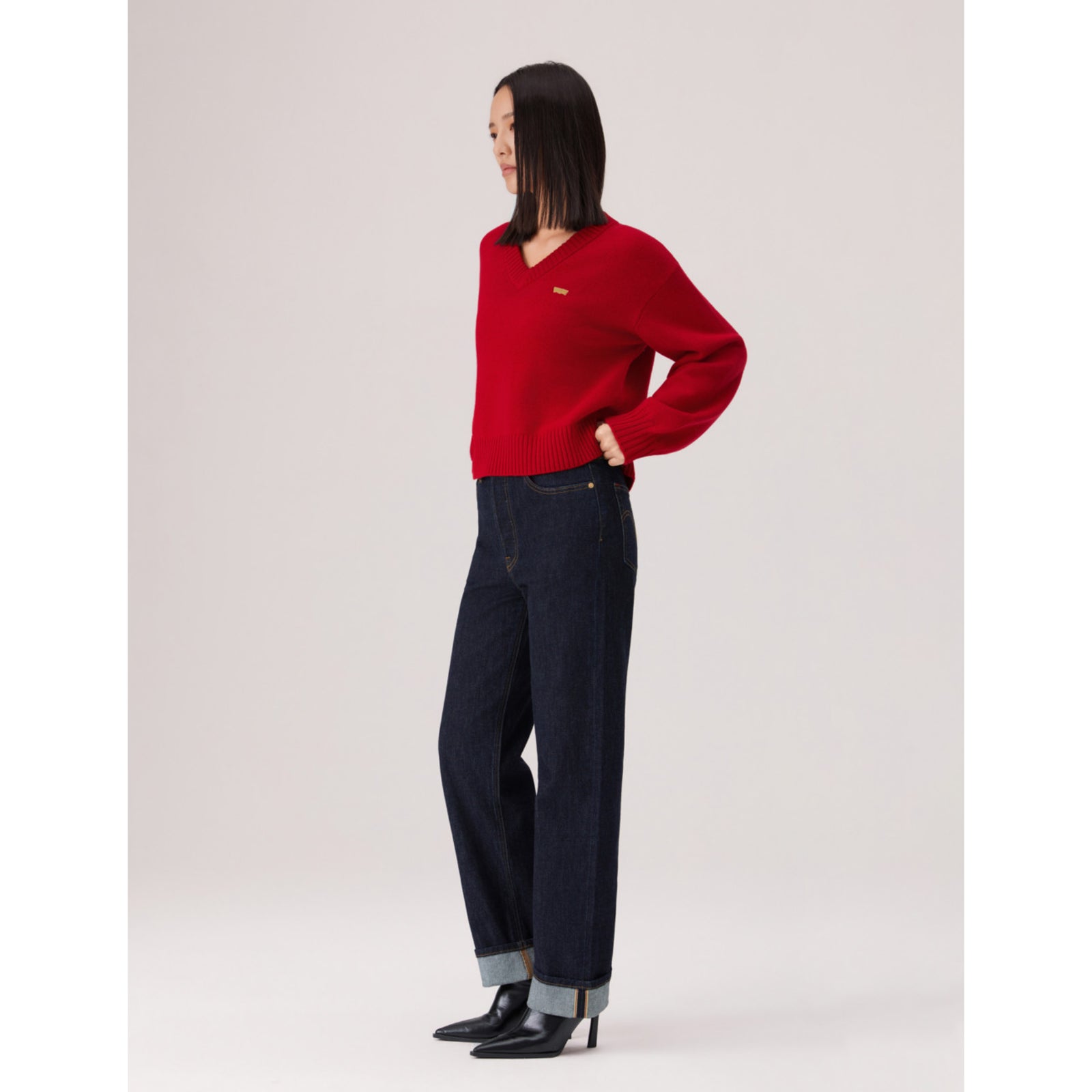 levi's® women's cny v-neck sweater 006Q50001XS- Red – Levi's Hong Kong