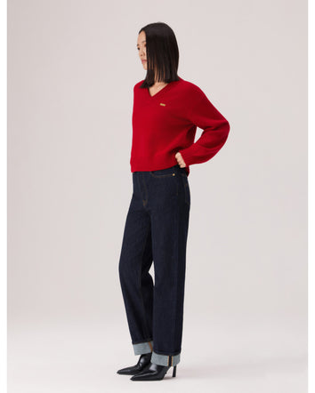levi's® 2026 新年限定v領毛衣 | 女裝 006Q50001XS- Red  – Levi's 香港