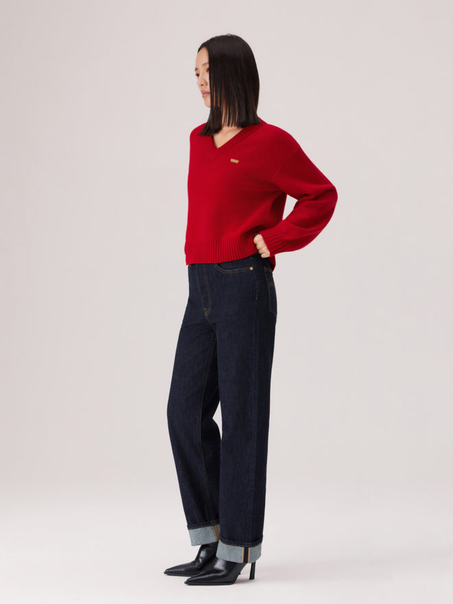 levi's® 2026 新年限定v領毛衣 | 女裝 006Q50001XS- Red  – Levi's 香港