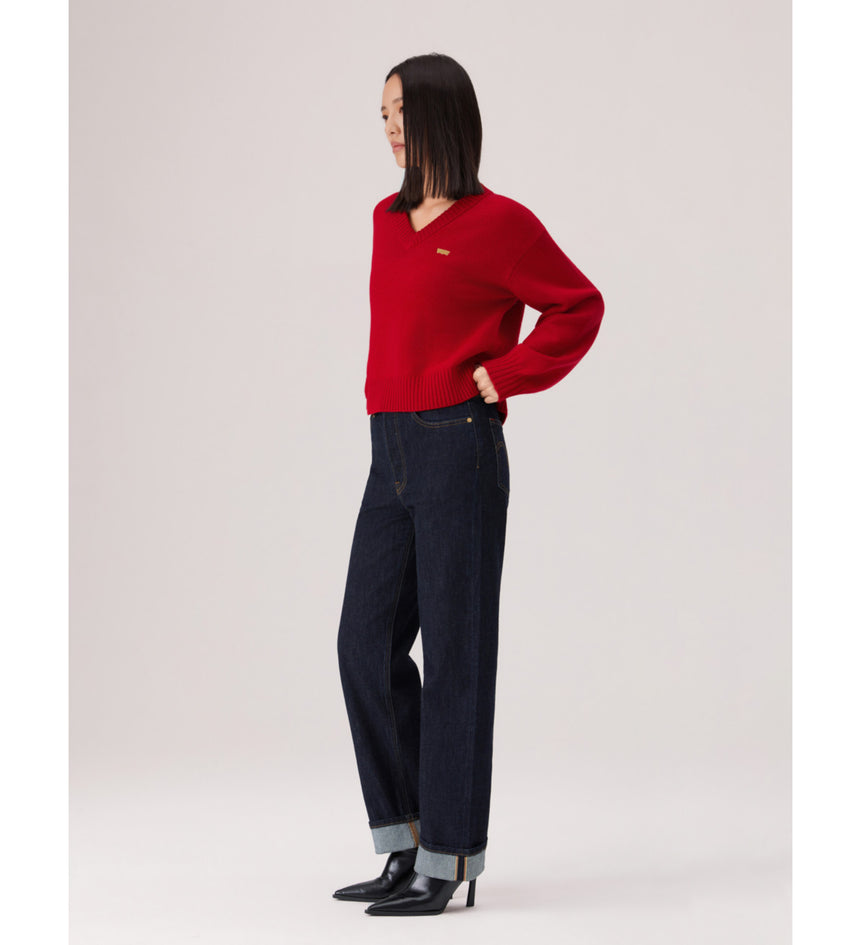 levi's® women's cny v-neck sweater 006Q50001XS- Red – Levi's Hong Kong