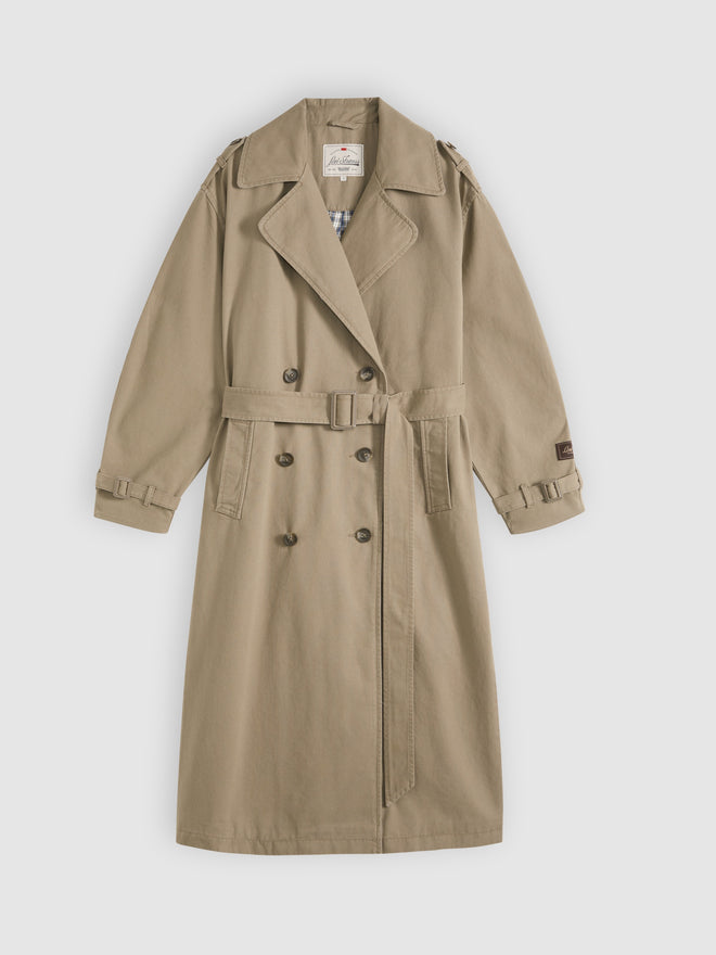 rosé's style levi's® women's serena trench coat 006RW0004XXS- Fallen Rock - Brown  – Levi's Hong Kong