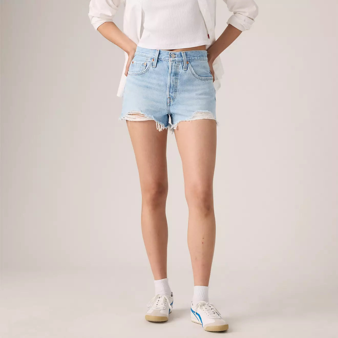 levi's® women's 501® original high-rise jean shorts 56327040724- Medium Indigo – Levi's Hong Kong