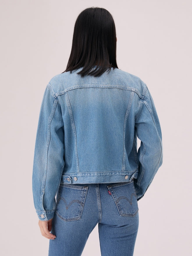 levi's® collarless boxy trucker jacket 006Q90001XXS- Indigo  – Levi's Hong Kong