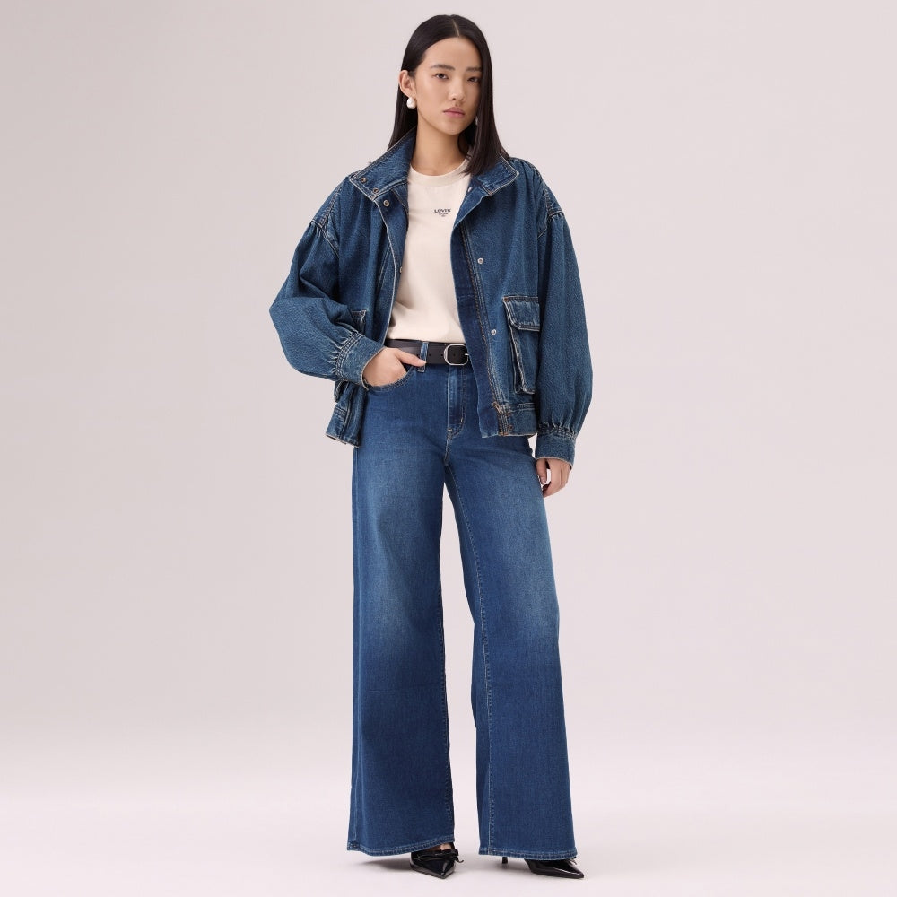  Levi's® 728™ 高腰超寬腿牛仔褲 | 女裝