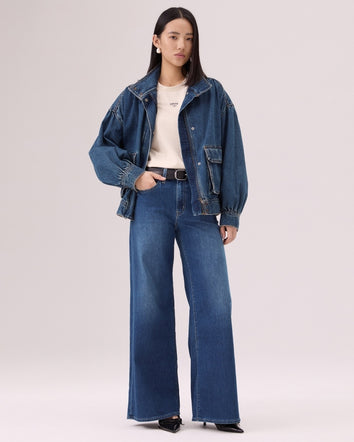  levi's® 728™ 高腰超寬腿牛仔褲 | 女裝 0039B00242430 Indigo  – Levi's 香港