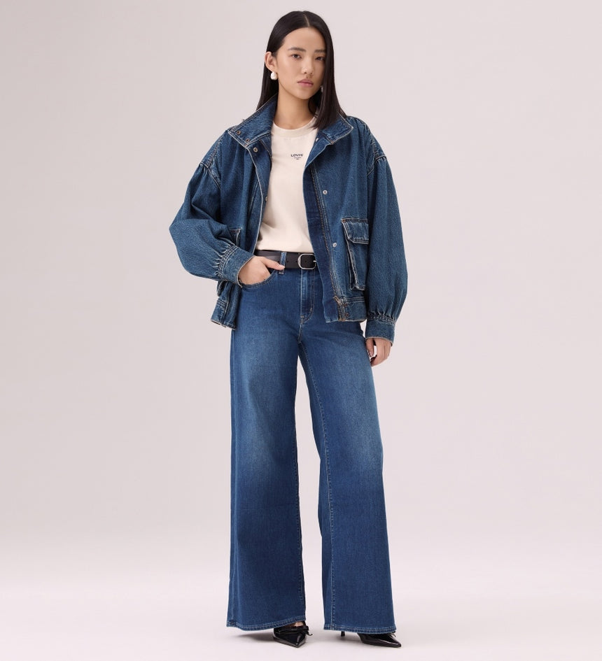  levi's® 728™ 高腰超寬腿牛仔褲 | 女裝 0039B00242430 Indigo – Levi's 香港