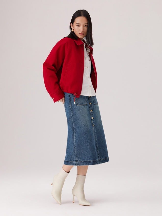 levi's® women's button-front denim skirt 006JO000127- Indigo  – Levi's Hong Kong