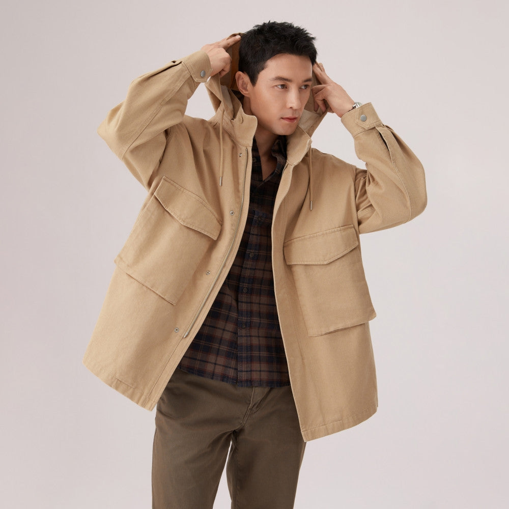  levi's® 連帽工裝外套 | 男裝   006NR0000S- Beige – Levi's 香港