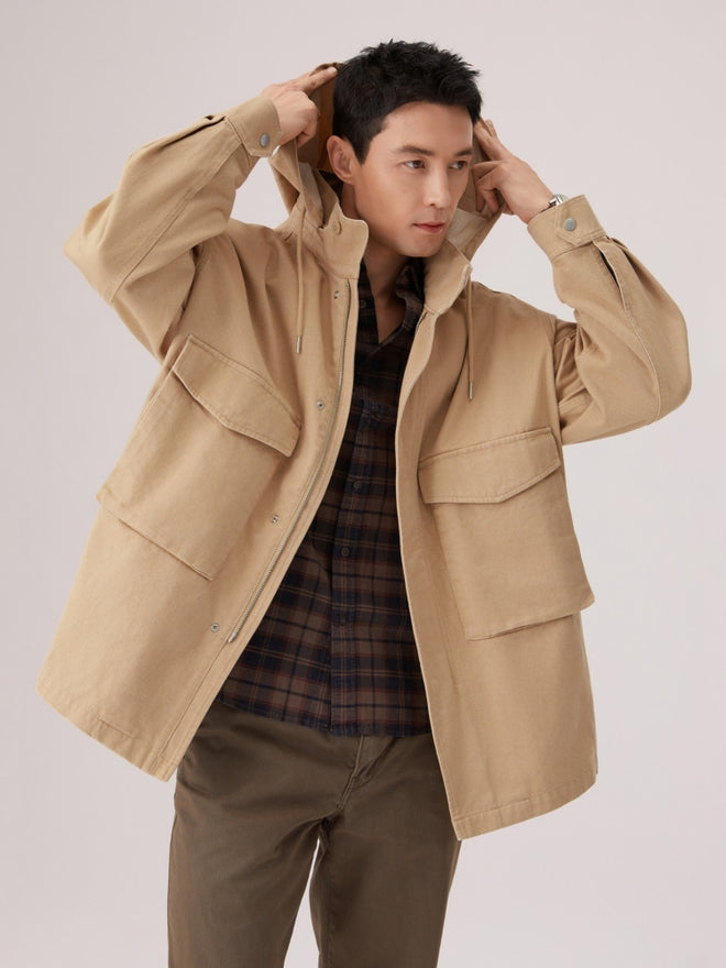  levi's® 連帽工裝外套 | 男裝   006NR0000S- Beige  – Levi's 香港