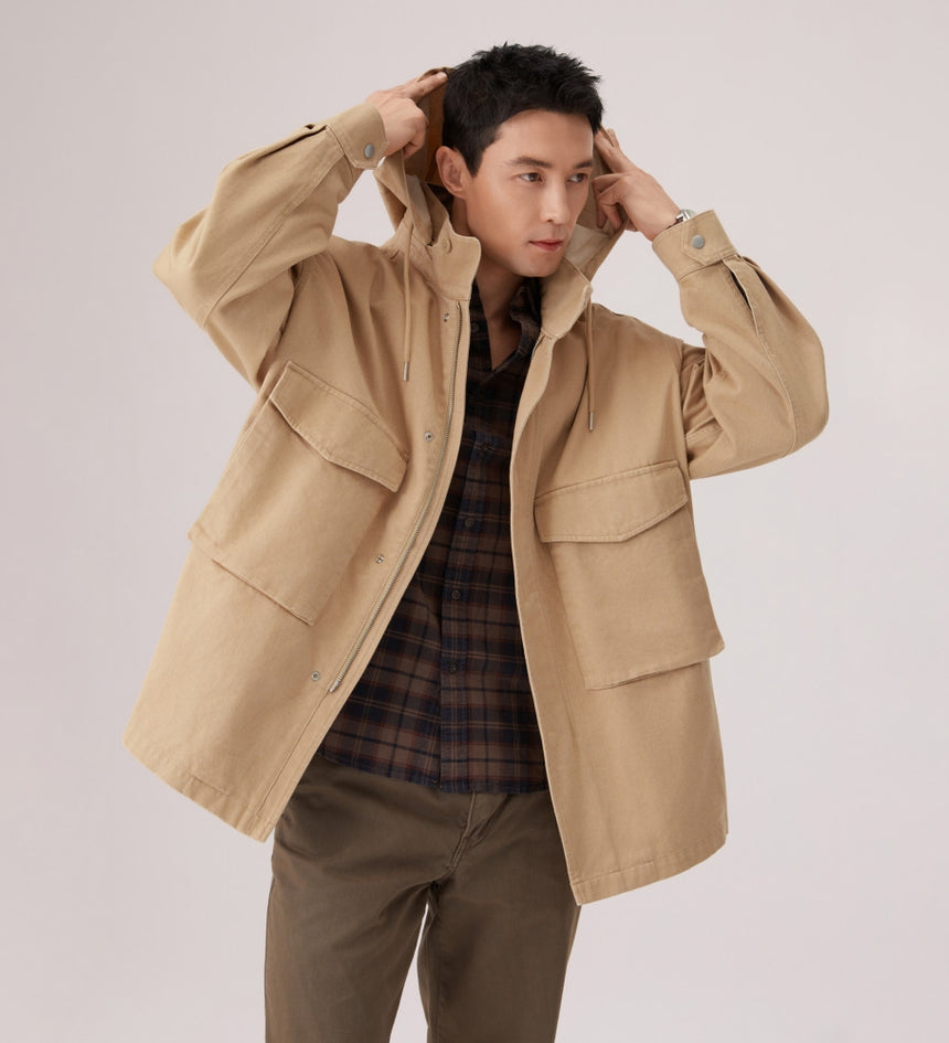 levi's® americana hood relaxed unlined jacket 006NR0000S- Beige – Levi's Hong Kong