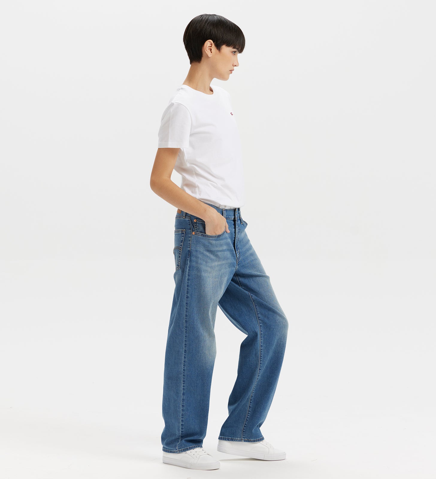 levi’s® baggy dad 中腰寬鬆直筒牛仔褲  | 女款 A349400732330 Indigo – Levi's 香港