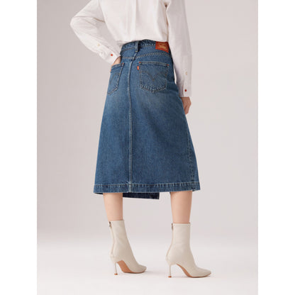 Levi's® 鈕扣前開叉牛仔短裙 | 女裝