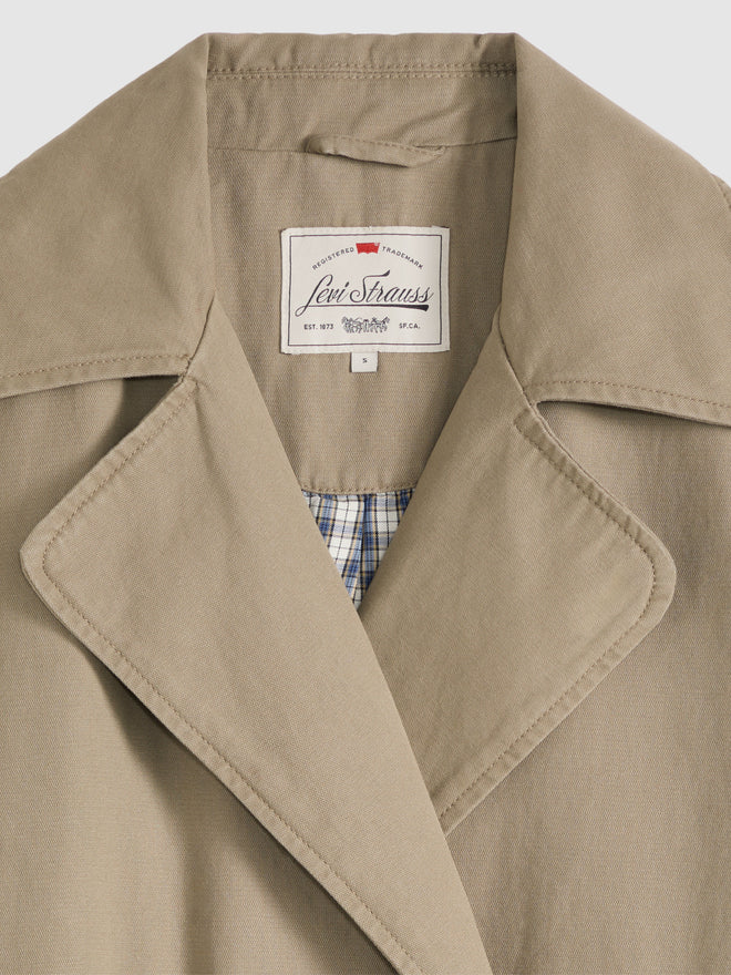 rosé's style levi's® women's serena trench coat 006RW0004XXS- Fallen Rock - Brown  – Levi's Hong Kong