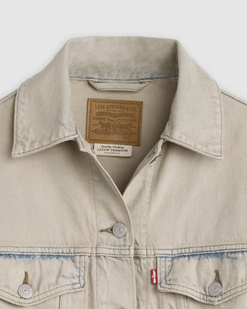 levi's® 寬鬆短版 trucker 外套 | 女裝 0089L0017XXS- Neutral  – Levi's 香港