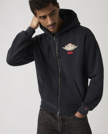 levi's® x jordan 全拉鏈連帽衫 008M60000S- Black  – Levi's 香港