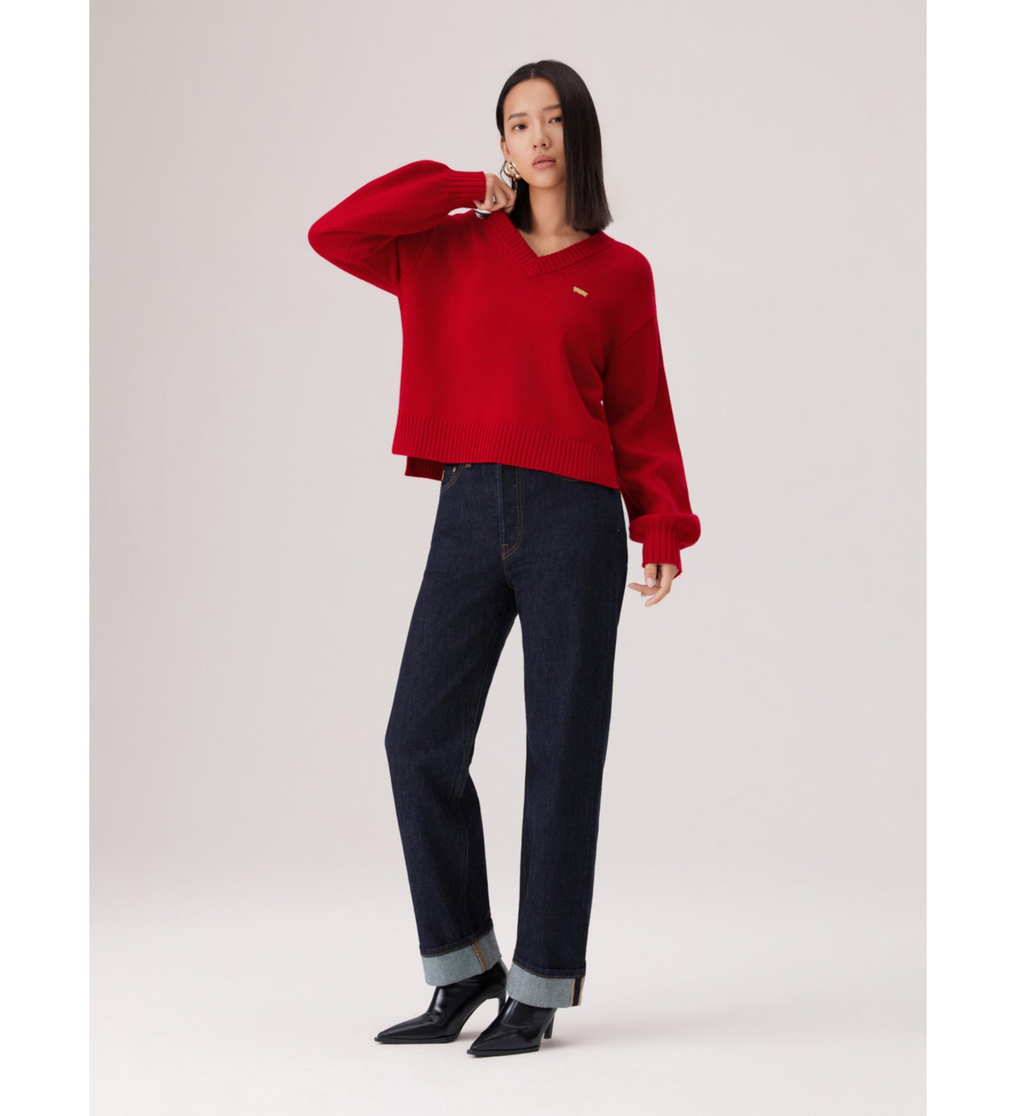 levi's® women's cny v-neck sweater 006Q50001XS- Red – Levi's Hong Kong