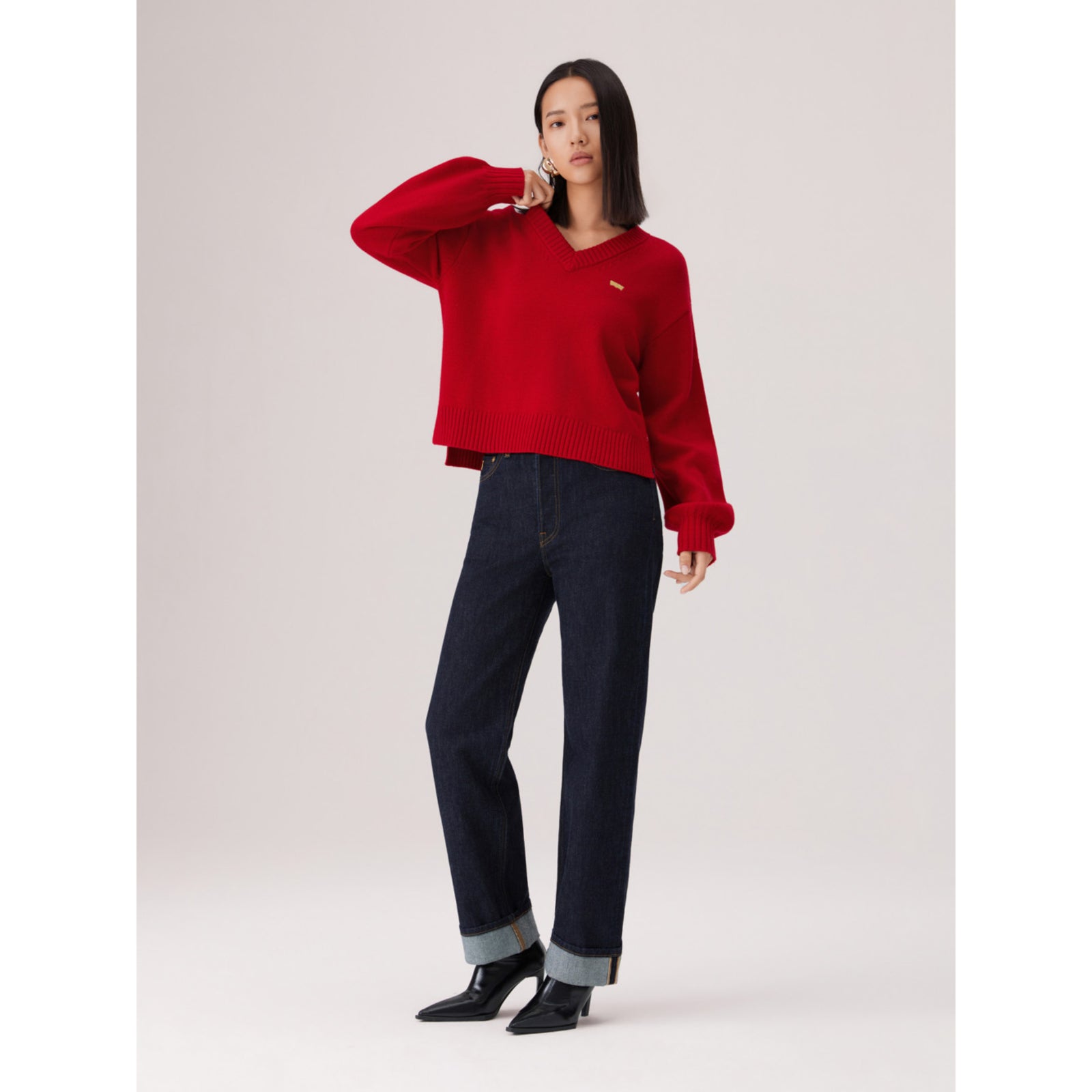 levi's® women's cny v-neck sweater 006Q50001XS- Red – Levi's Hong Kong