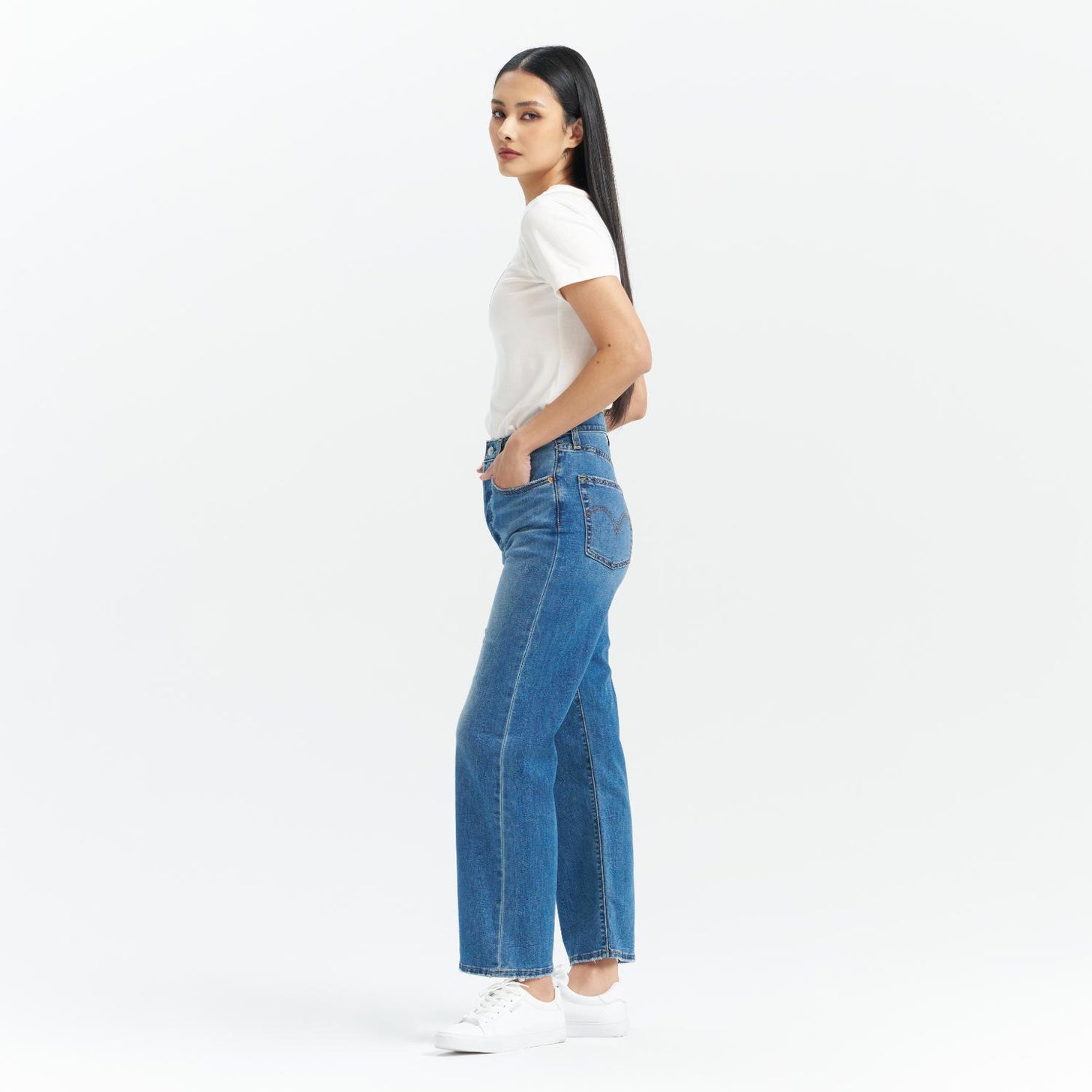 levi’s®  performance cool  高腰直筒牛仔褲|女裝  7269302542331 Indigo – Levi's 香港