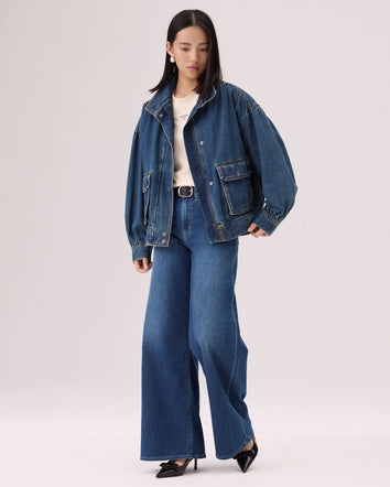  levi's® 728™ 高腰超寬腿牛仔褲 | 女裝 0039B00242430 Indigo  – Levi's 香港