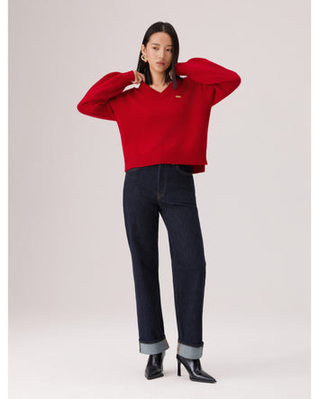 levi's® 2026 新年限定v領毛衣 | 女裝 006Q50001XS- Red  – Levi's 香港