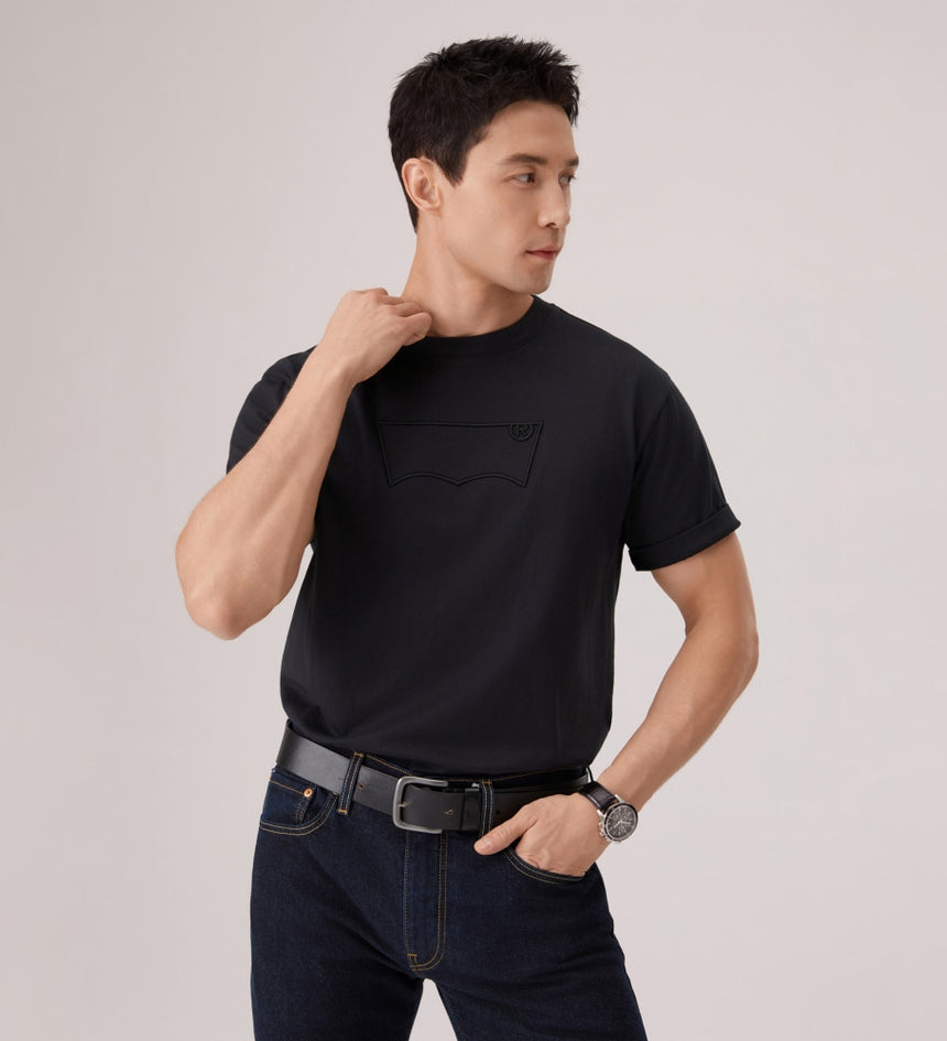  levi's® 短袖 batwing 刺繡 t恤 | 男裝 006PY0002S- Black – Levi's 香港