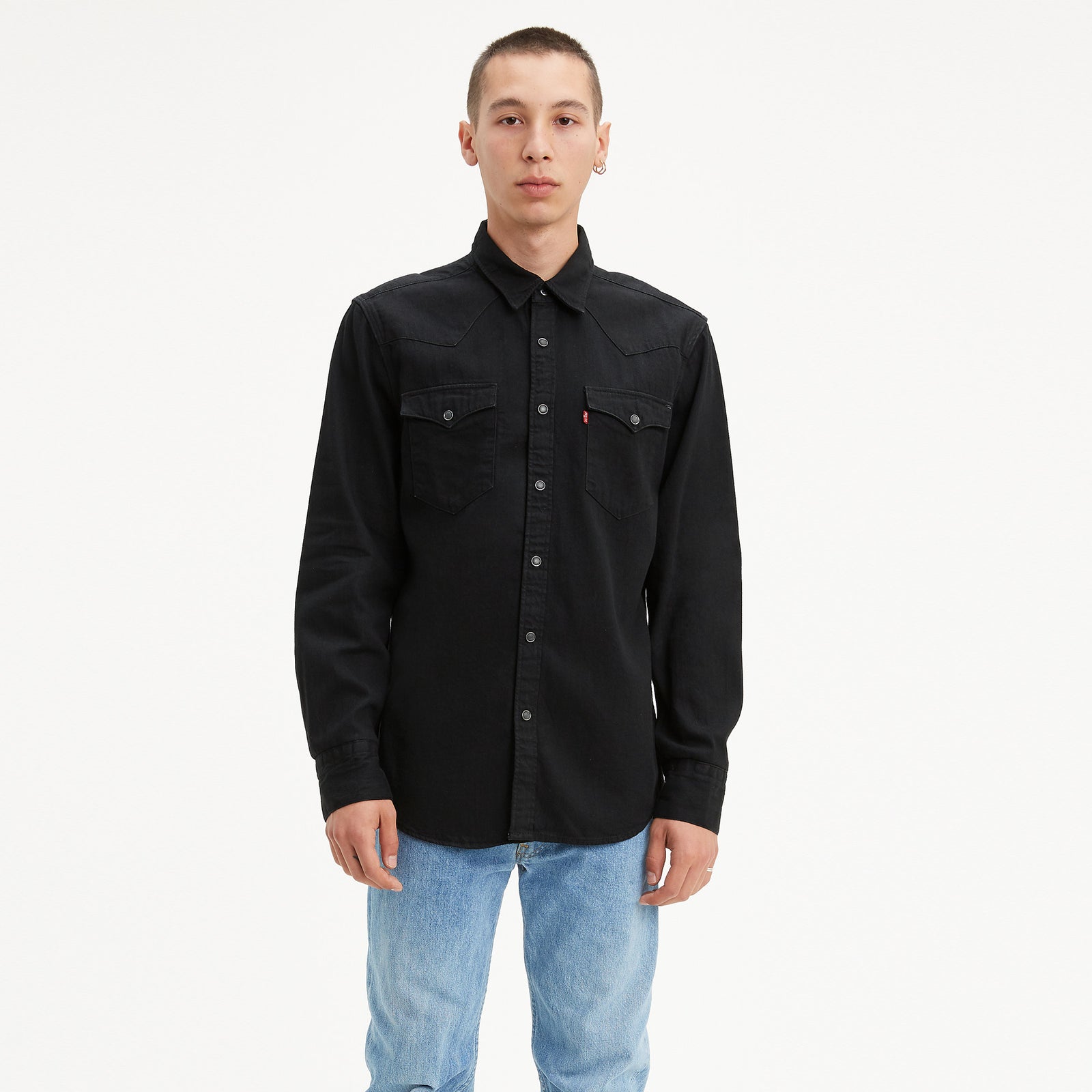 levi's® 西式牛仔恤衫| 男裝 857440002XS- Marble Black Denim Rinse – Levi's 香港