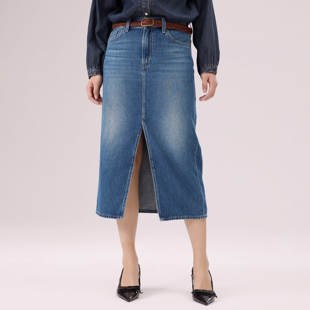  levi's® performance cool 涼感直筒牛仔裙 | 女裝 006RC000124- Indigo – Levi's 香港