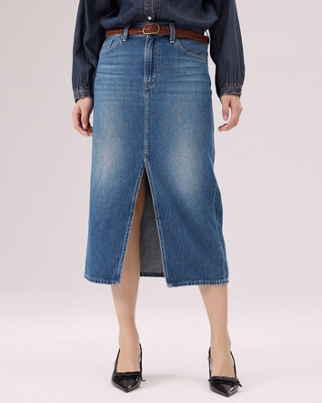  levi's® column 直筒牛仔裙 | 女裝 006RC000124- Indigo  – Levi's 香港