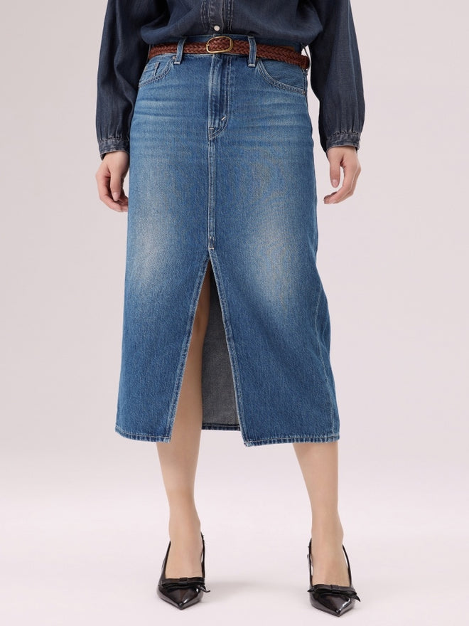  levi's® performance cool 涼感直筒牛仔裙 | 女裝 006RC000124- Indigo  – Levi's 香港