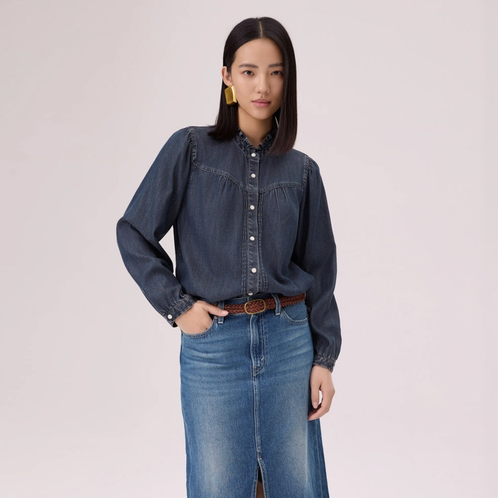 levi's® indigo tencel western shirt 006QH0001XS- Dark Wash – Levi's Hong Kong
