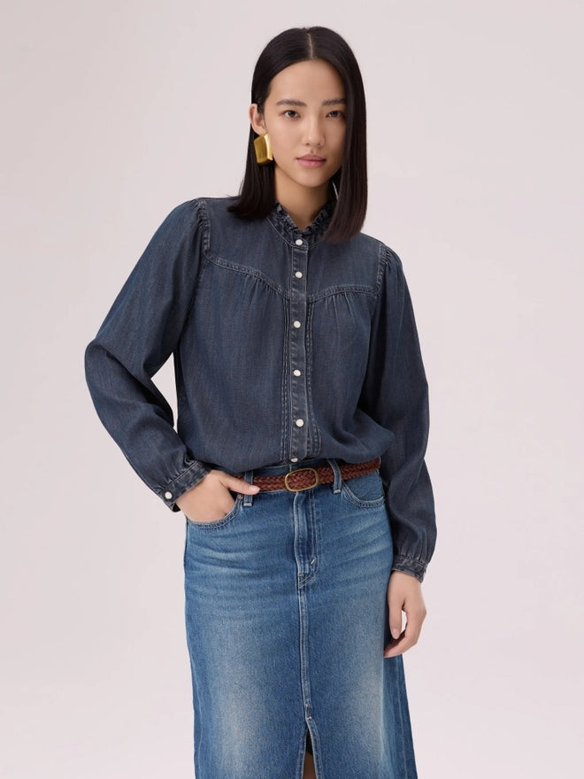levi's® indigo tencel western shirt 006QH0001XS- Dark Wash  – Levi's Hong Kong