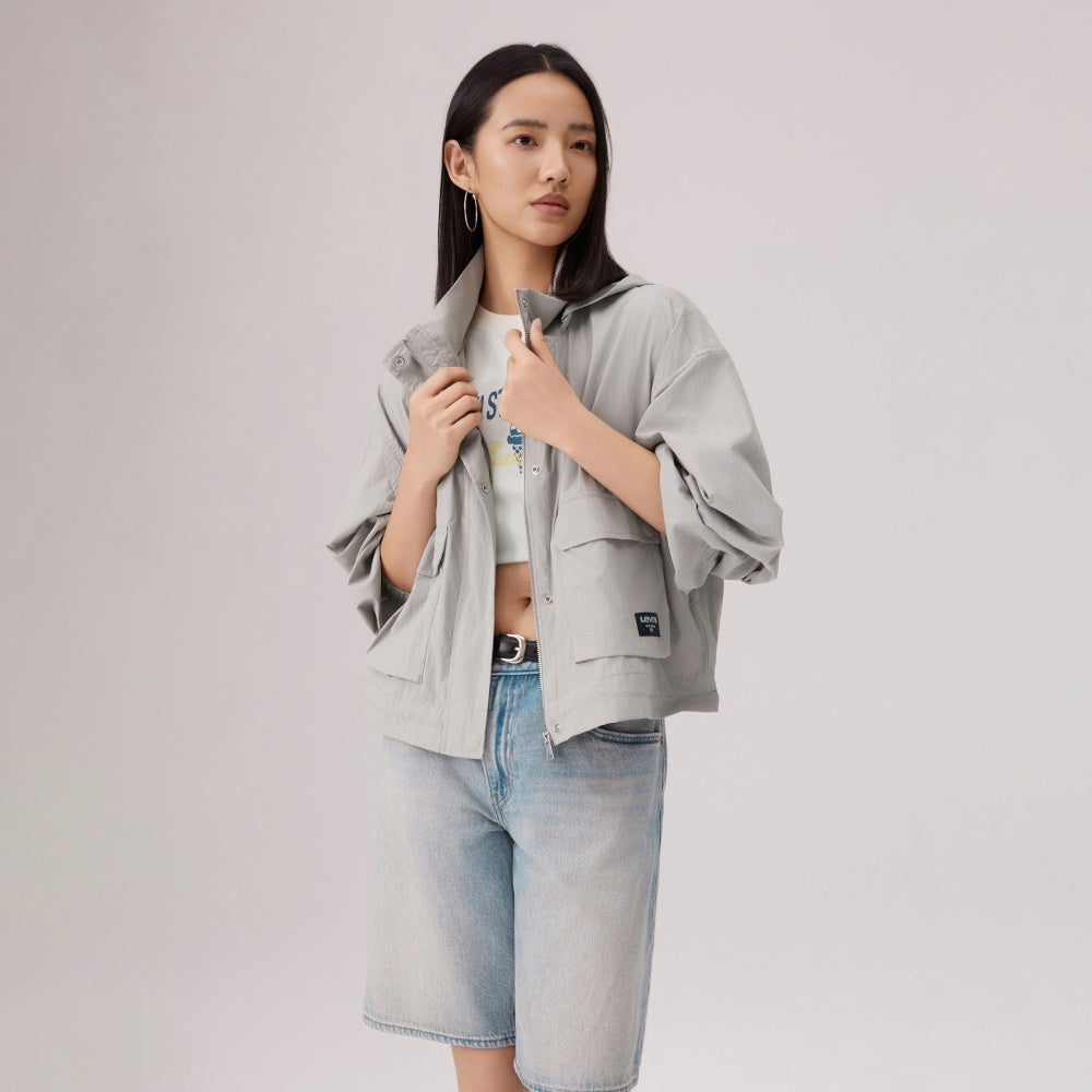  levi's® anti-uv 連帽外套 | 女裝 006OK0002M- Grey – Levi's 香港